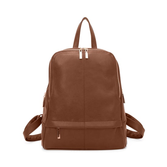 Women's Fashion Backpack With Anti Theft Zipper in Brown - Image 1