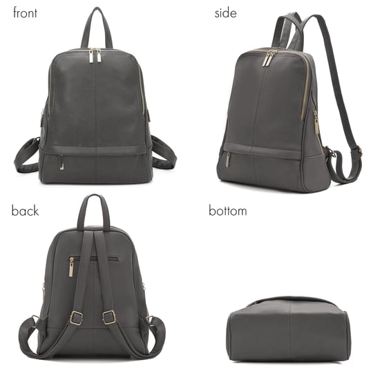 Women's Fashion Backpack With Anti Theft Zipper in Grey - Image 5