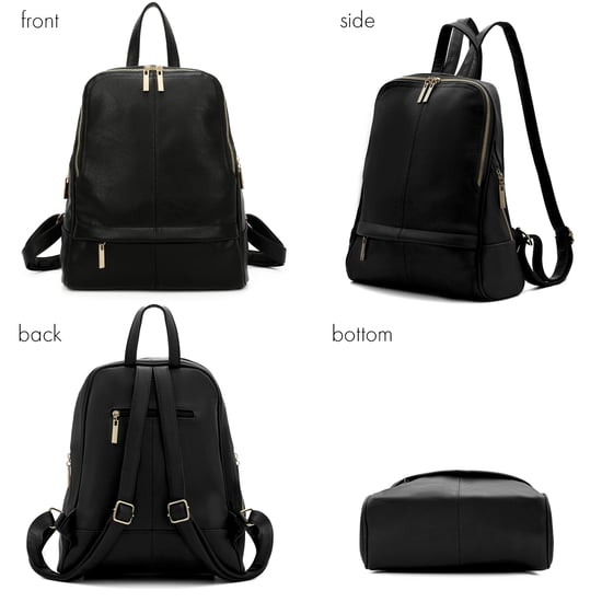 Women's Fashion Backpack With Anti Theft Zipper in Black - Image 5