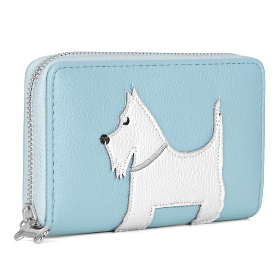 Women’s RFID Purse – Scottie Dog Zip Around Wallet In Blue - Image 1