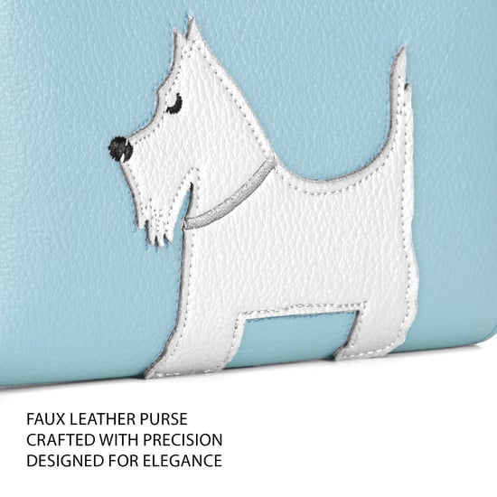 Women’s RFID Purse – Scottie Dog Zip Around Wallet In Blue - Image 5