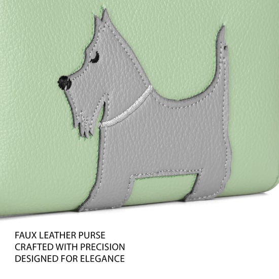 Women’s RFID Purse – Scottie Dog Zip Around Wallet In Green - Image 5