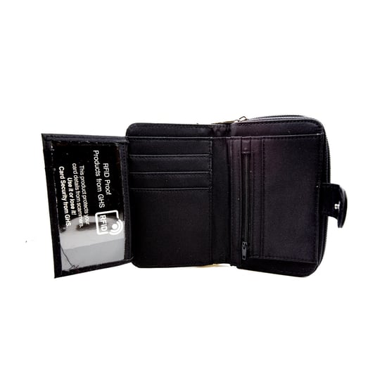 Women’s Genuine Leather Purse, RFID Wallet in Black - Image 5