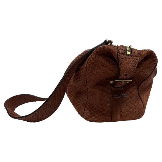 Burberry Medium Nevinson Bowling Bag in Brown Python Leather - Image 3
