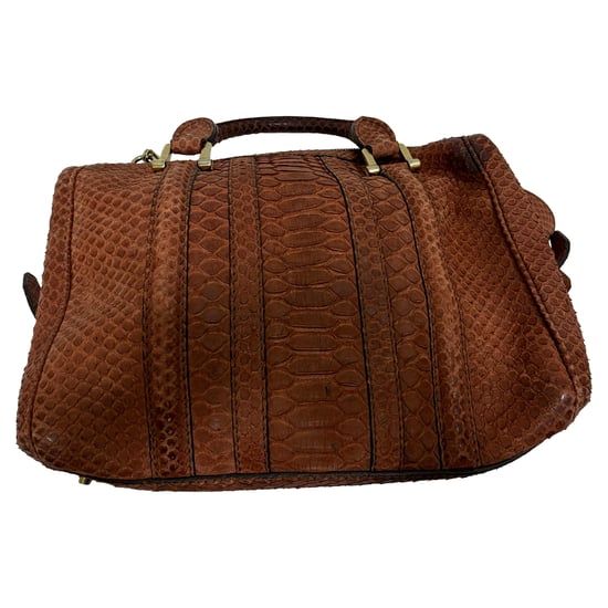 Burberry Medium Nevinson Bowling Bag in Brown Python Leather - Image 4