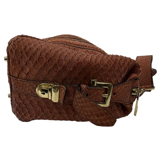 Burberry Medium Nevinson Bowling Bag in Brown Python Leather - Image 5