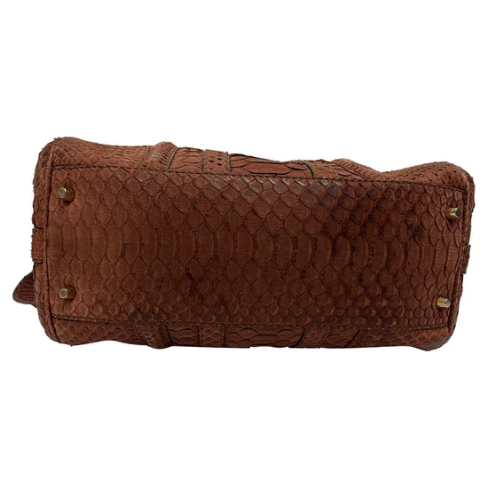 Burberry Medium Nevinson Bowling Bag in Brown Python Leather - Image 6