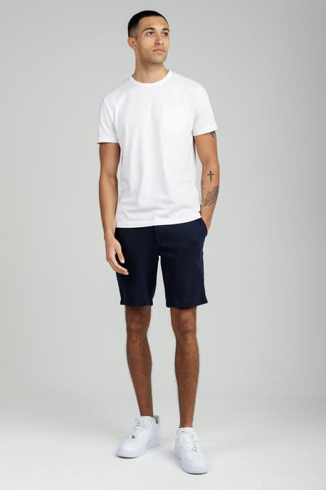 Navy Piqué Fleece Shorts - Image 3