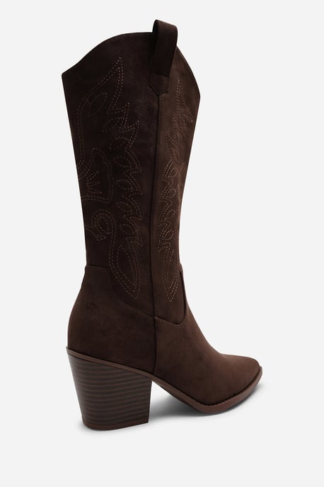Where's That From Yasmine Calf Cowboy Boots Block Heel Western Embroidered - Image 4