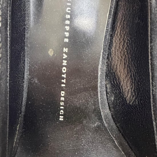 Giuseppe Zanotti Sequined Almond-Toe Pumps in Black Suede - Image 6