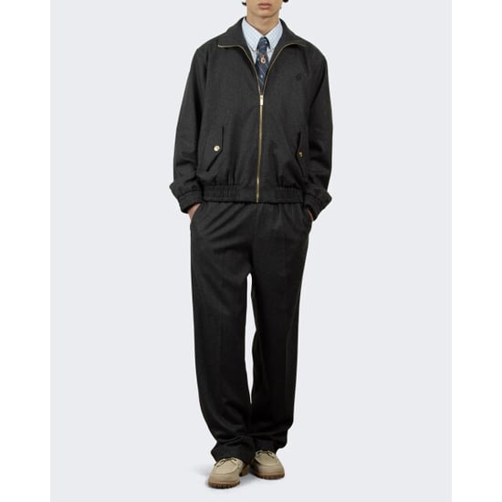 Drole De Monsieur Heren flanelle trackjacket grijs - Image 2