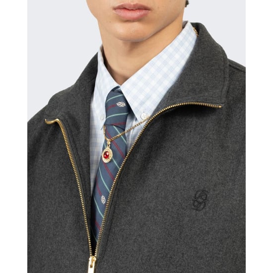 Drole De Monsieur Heren flanelle trackjacket grijs - Image 4