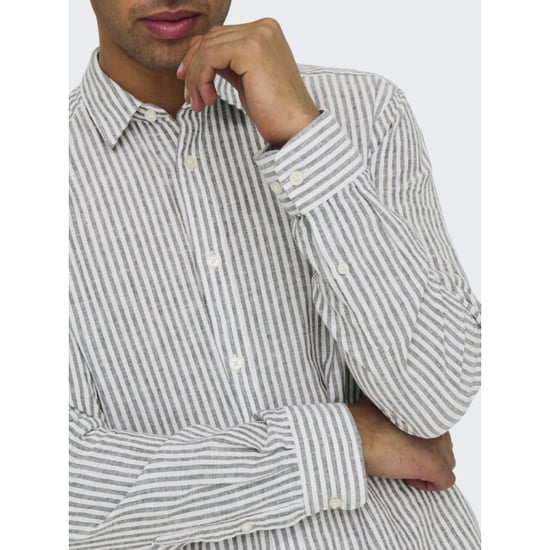 Only & Sons Onscaiden life ls stripe linen dessin - Image 4