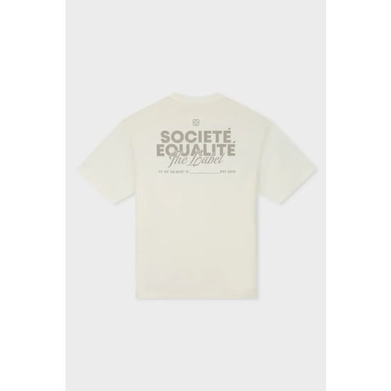 Equalité Equalité societé 2.0 oversized tee taupe off - Image 1