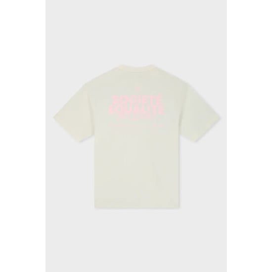 Equalité Equalité societé 2.0 oversized tee pink off - Image 1