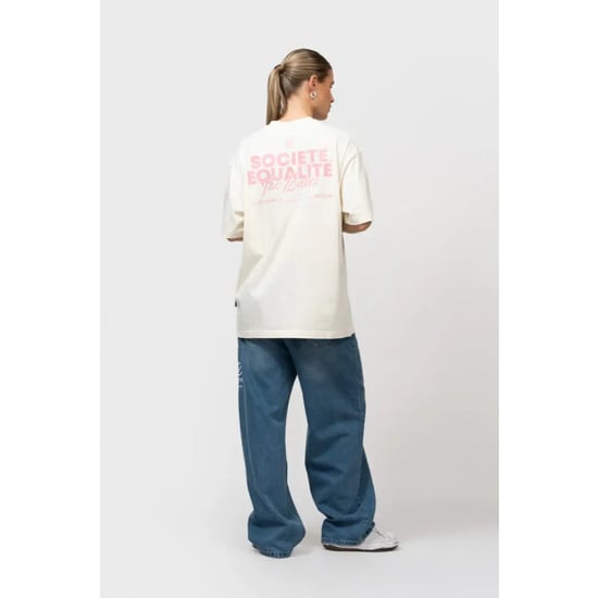 Equalité Equalité societé 2.0 oversized tee pink off - Image 3