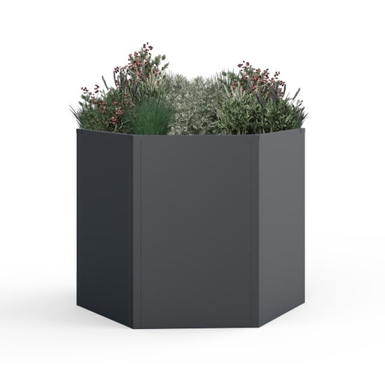 Westmann Varia verhoogde plantenbak set 2 stuks zeshoekig metaal 52 en 77 cm - Image 2