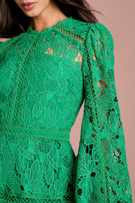 Lace Panelled Long Sleeve Dress - Image 5