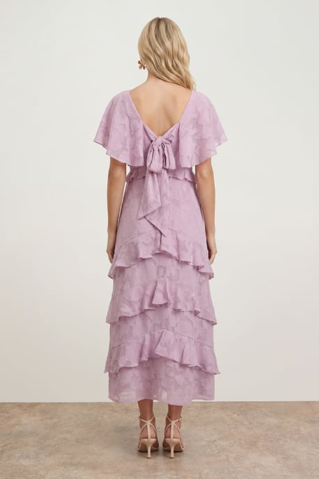 Petite Jacquard Ruffle Maxi Dress - Image 2