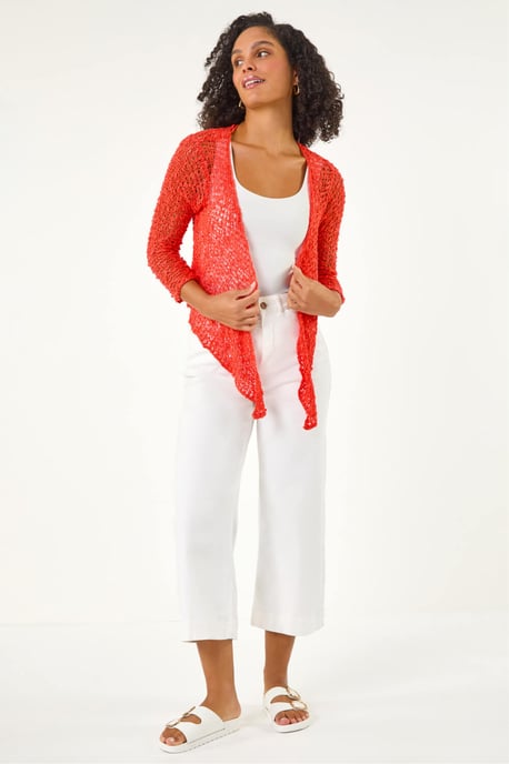 Waterfall Popcorn Knitted Cardigan - Image 2