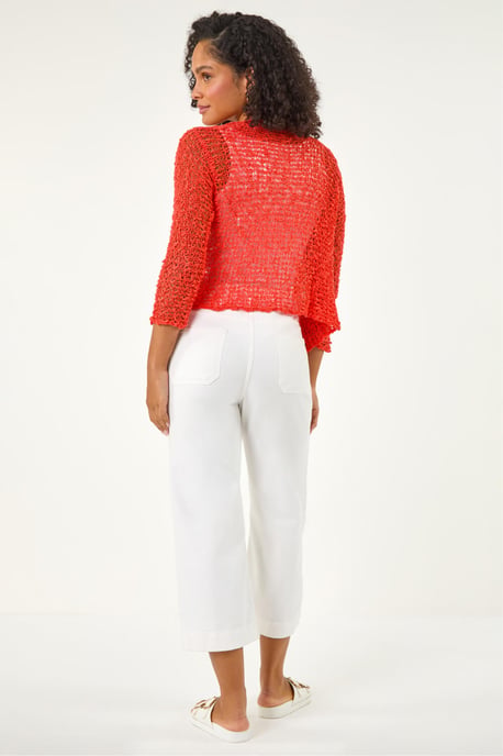 Waterfall Popcorn Knitted Cardigan - Image 3