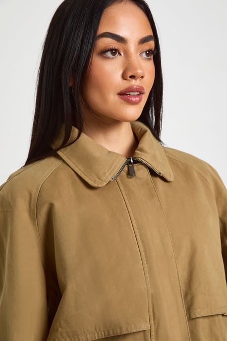 Funnel Neck Bomber Jacket - Image 4