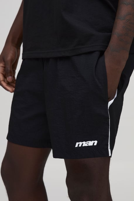 Relaxed Short Length Side Stripe Nylon Short - Image 3