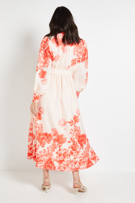 Floral Belted Midi Shirt Dress - Image 3