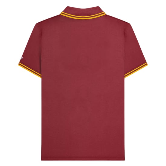 Lambretta Heren SS25 Twin Tip Poloshirt (Bourgogne/Goud) - Image 2