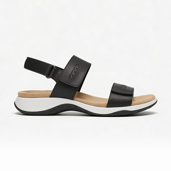 Free Spirit Grenada Womens Cross Strap Sandals Black - Image 1