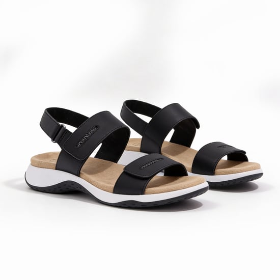 Free Spirit Grenada Womens Cross Strap Sandals Black - Image 2