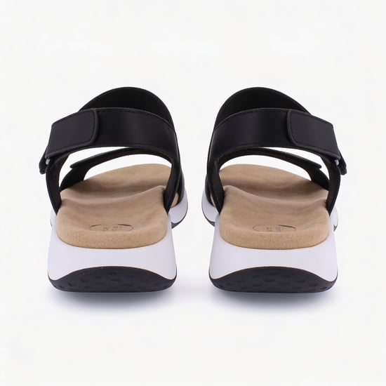 Free Spirit Grenada Womens Cross Strap Sandals Black - Image 3