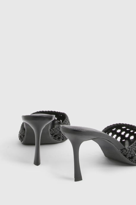 Weave Front Court Heeled Mules - Image 4