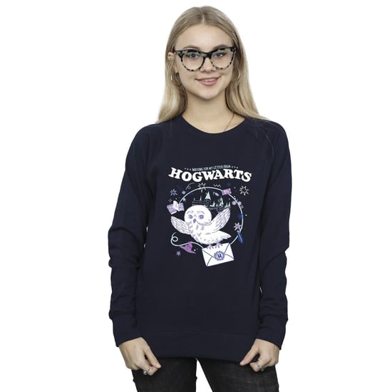 Harry Potter Dames/Dames Uil Brief Van Zweinstein Sweatshirt (Marineblauw) - Image 2