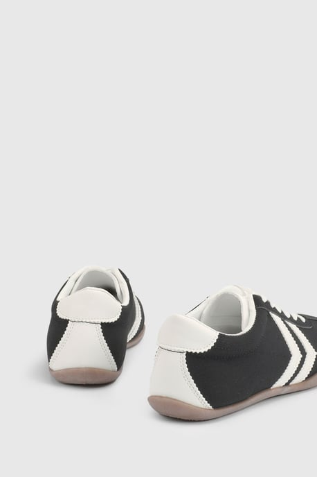 Riley Faux Suede Contrast Lace Up Trainers - Image 3