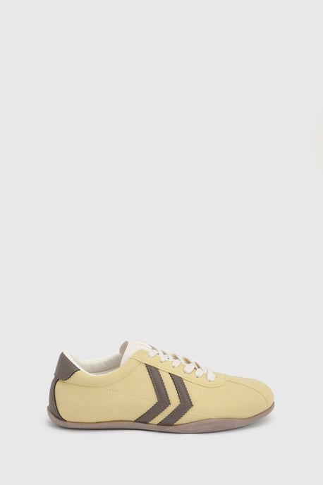 Riley Faux Suede Contrast Lace Up Trainers - Image 2