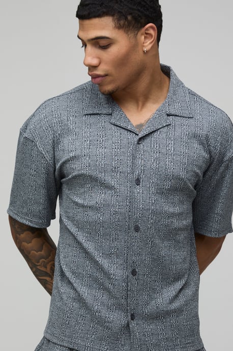 Jersey Marl Rib Regular Fit Shirt & Short Set - Image 3
