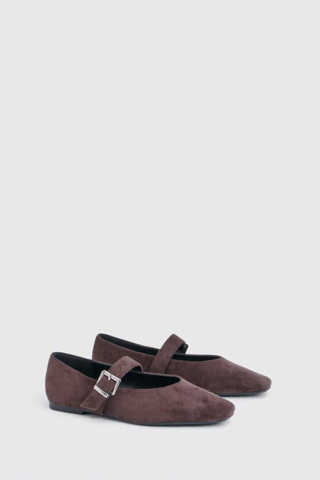 Faux Suede Ballet Flats - Image 3