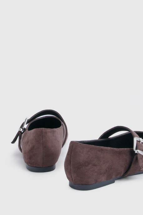 Faux Suede Ballet Flats - Image 4