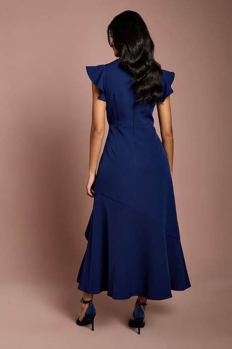 Petite Ruffle Detail Midi Dress - Image 3