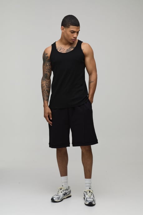 Basic Regular Fit Ribbed Vest - Image 4