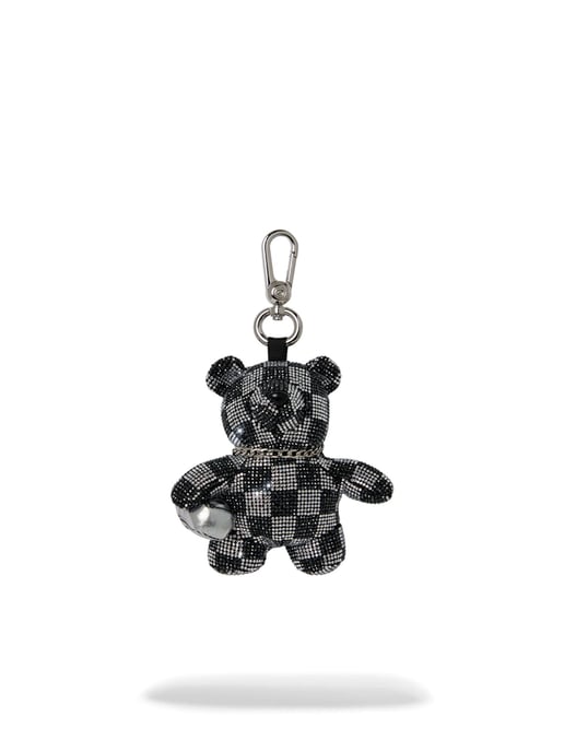Sprayground Silver Diamond Tear Bear Cub Keychain - Image 1