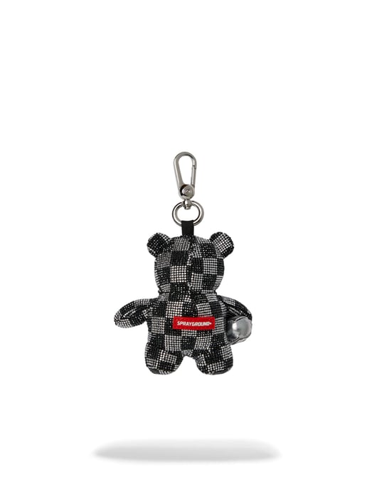 Sprayground Silver Diamond Tear Bear Cub Keychain - Image 2