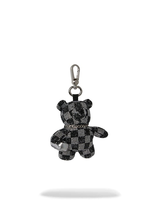Sprayground Silver Diamond Tear Bear Cub Keychain - Image 3