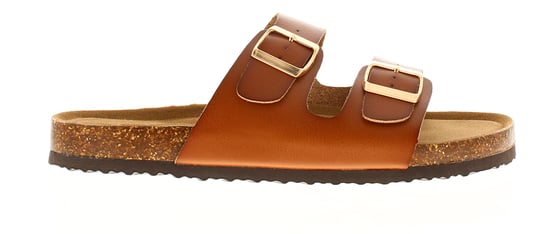 Platino Womens Flat Sandals Mules Zing Slip On brown - Image 2