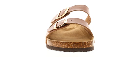 Platino Womens Flat Sandals Mules Zing Slip On brown - Image 3