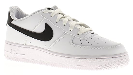 Nike Junior Boys Trainers Air Force 1 Bg Leather Lace Up white black - Image 1