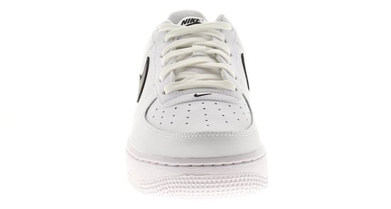 Nike Junior Boys Trainers Air Force 1 Bg Leather Lace Up white black - Image 3