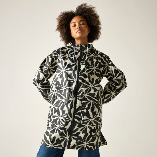 Regatta Adults Jacket Brindel Pack It Jack Zip abstract floral - Image 4