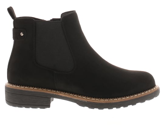 Apache Womens Ankle Boots Concise Zip Fastening Chelsea Black - Image 2